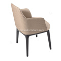 Włoski minimalistyczne ryżowe białe skórzane krzesła Sophie